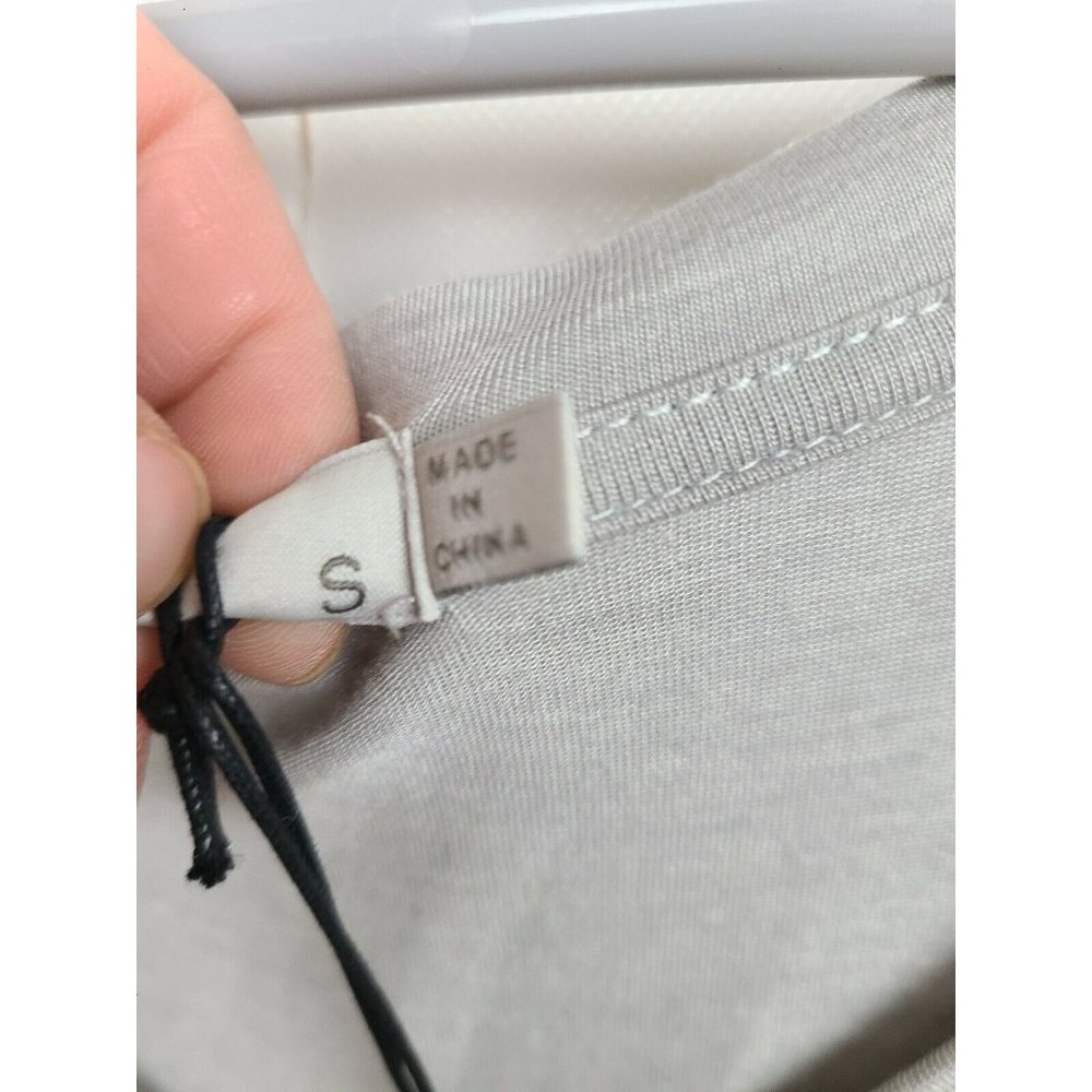 Prana Light Gray Ruched Fitted Jersey NEW Foundation Dress Size Small - Picture 6 of 8